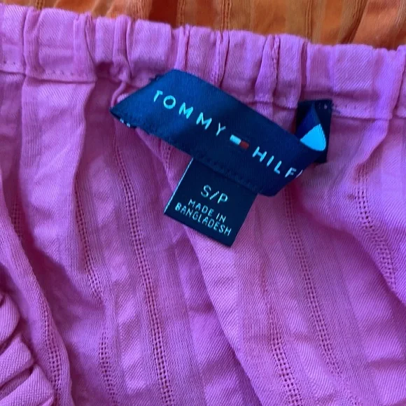 Tommy Hilfiger Pink Tonal Stripe blouse size small - Picture 6 of 7